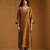 Antique gold embroidered chanderi long kurti set