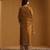 Antique gold embroidered chanderi long kurti set
