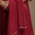 Crimson red embroidered chanderi long kurti set