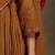 Mustard yellow embroidered chanderi long kurti set