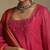 Pink embroidered chanderi anarkali set