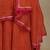 Burnt orange embroidered chanderi anarkali set