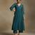 Plum wine embroidered chanderi anarkali set