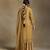 Light mustard embroidered chanderi long kurti set