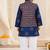 Blue ajrakh kurta set