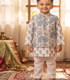 White grey blue kurta set
