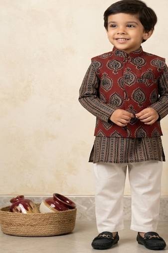 Block print kurta set