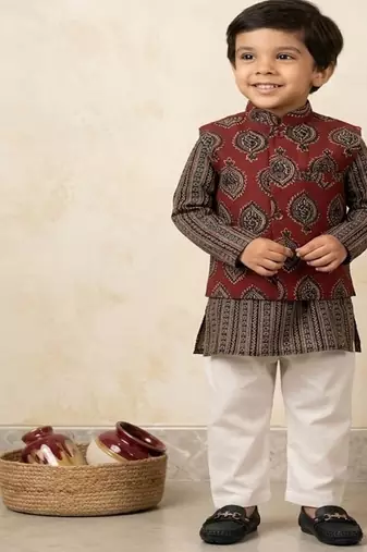 Block print kurta set