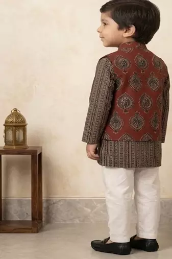 Block print kurta set