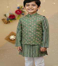 Henna green kurta set