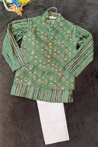Henna green kurta set