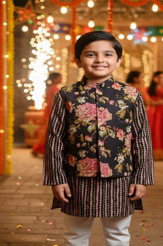 Black fulwari kurta set