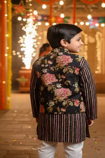Black fulwari kurta set