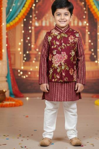 Mehroon fulwari kurta set