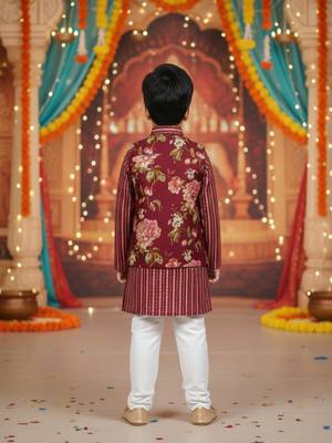 Mehroon fulwari kurta set 2