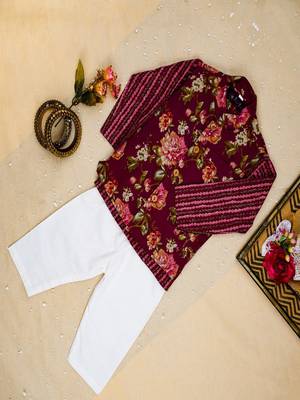 Mehroon fulwari kurta set 3