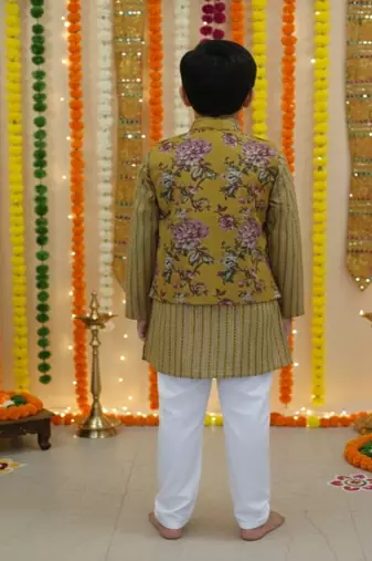 Mustard kurta pyjama set
