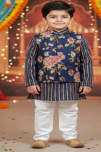 Blue fulwari kurta set