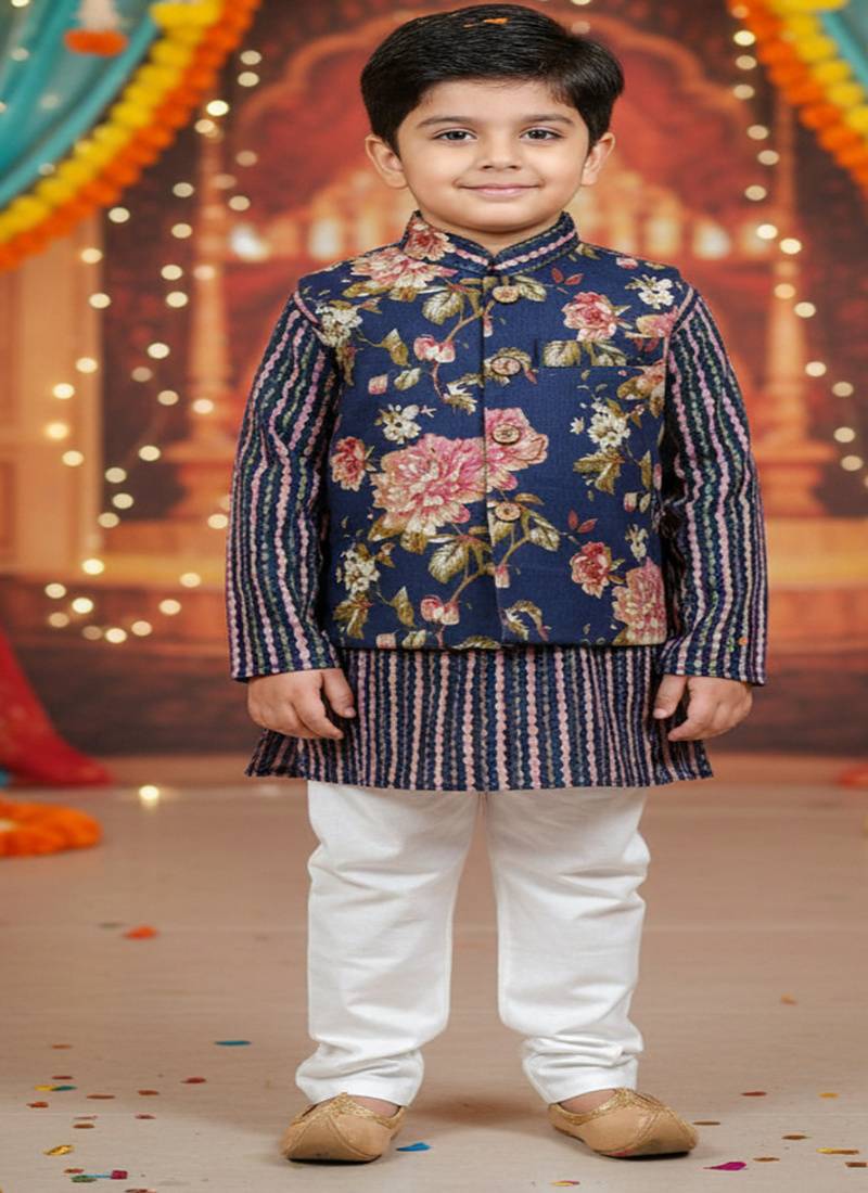Blue fulwari kurta set
