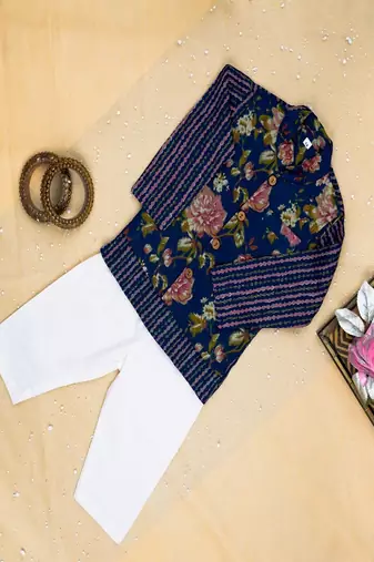 Blue fulwari kurta set
