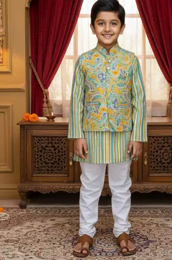 Pastel paisley kurta set