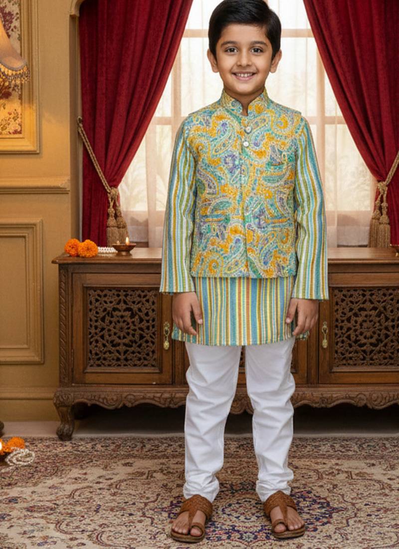 Pastel paisley kurta set