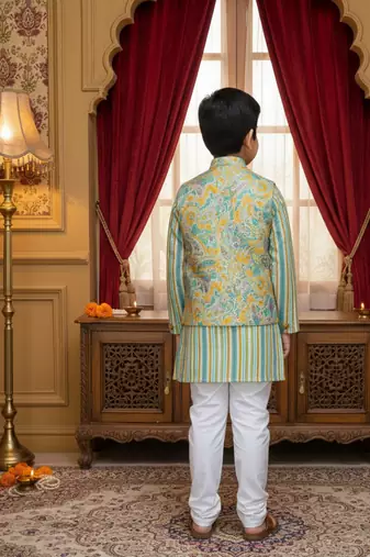 Pastel paisley kurta set