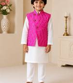 Baby pink bandhej set