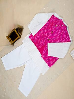 Baby pink bandhej set 3
