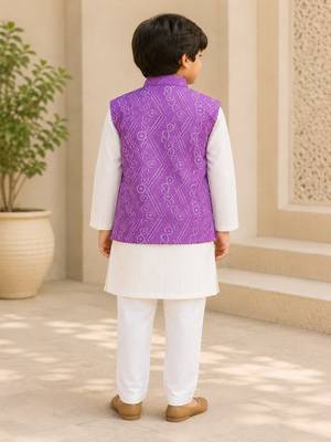 Lavender bandhej kurta set 2