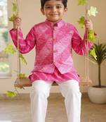 Rani pink bandhej set