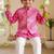 Rani pink bandhej set