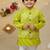 Parrot green bandhej set