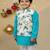 Sky blue rose kurta set