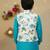 Sky blue rose kurta set