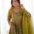 Green floral printed chanderi kurta palazzo set