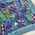Multicolor chinon silk blendsaree with mirror work
