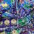 Multicolor chinon silk blendsaree with mirror work
