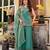 Sea green smart and fendy satin graceful ethnic wear