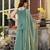 Sea green smart and fendy satin graceful ethnic wear