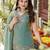 Sea green smart and fendy satin graceful ethnic wear