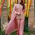 Pink smart and fendy satin graceful ethnic wear