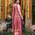 Pink smart and fendy satin graceful ethnic wear