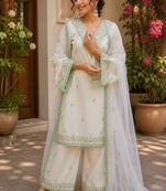 Off white smart and viscose rayon graceful ethnic wear