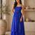 Blue smart festive special girlie top bottom set