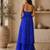 Blue smart festive special girlie top bottom set
