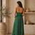 Green smart festive special girlie top bottom set