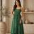 Green smart festive special girlie top bottom set