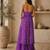 Purple smart festive special girlie top bottom set