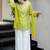 Lemon silk embroidery work heavy wedding attire